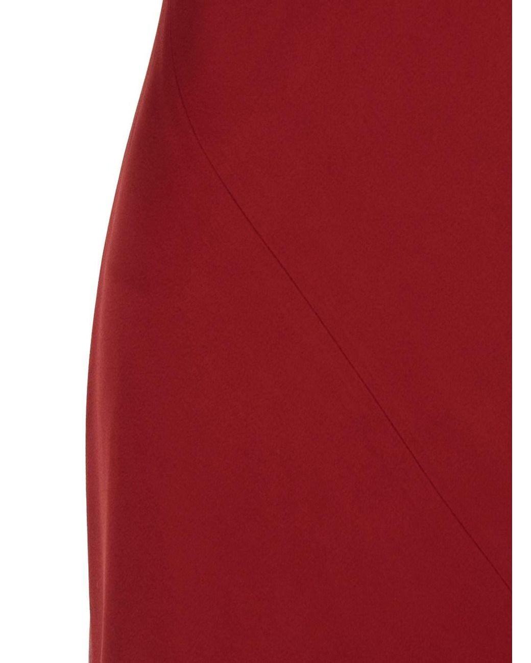 Antonelli Red 'Mara' Long Dress With Draped Neckline