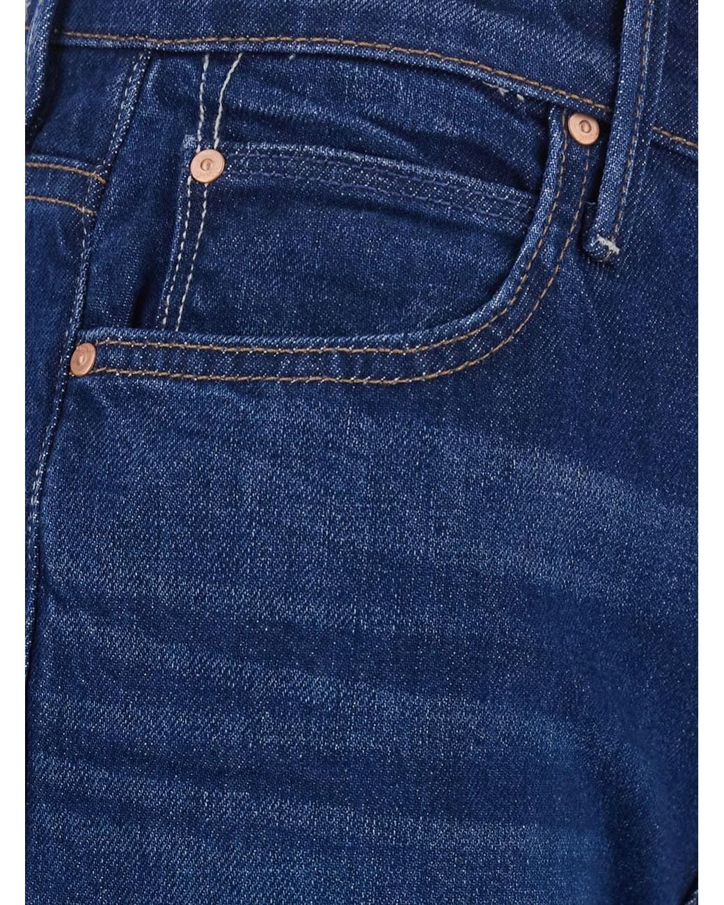 Mother Blue 'The Kick It Jeans' Jeans With Flared Leg And Logo Patch O