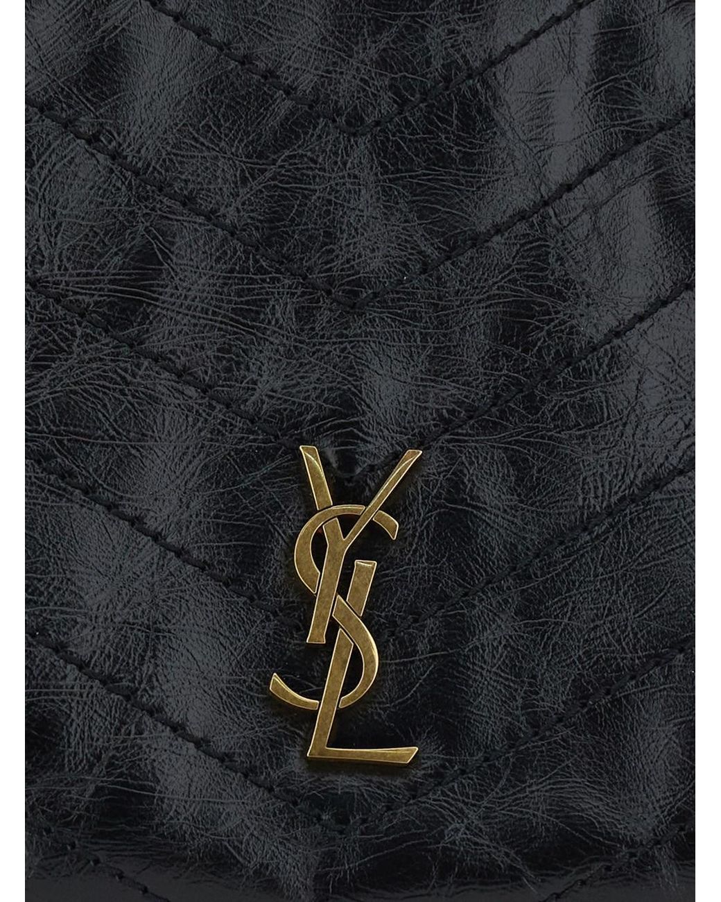 Saint Laurent Black 'Niki Small' Shoulder Bag With Ysl Metal Logo Plaq