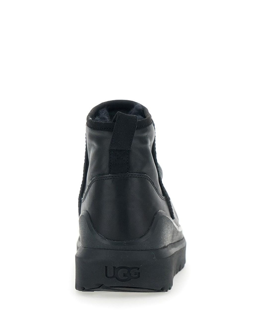 Ugg Black Heritage Utility Ankle Boots With Ruffle Detail for men