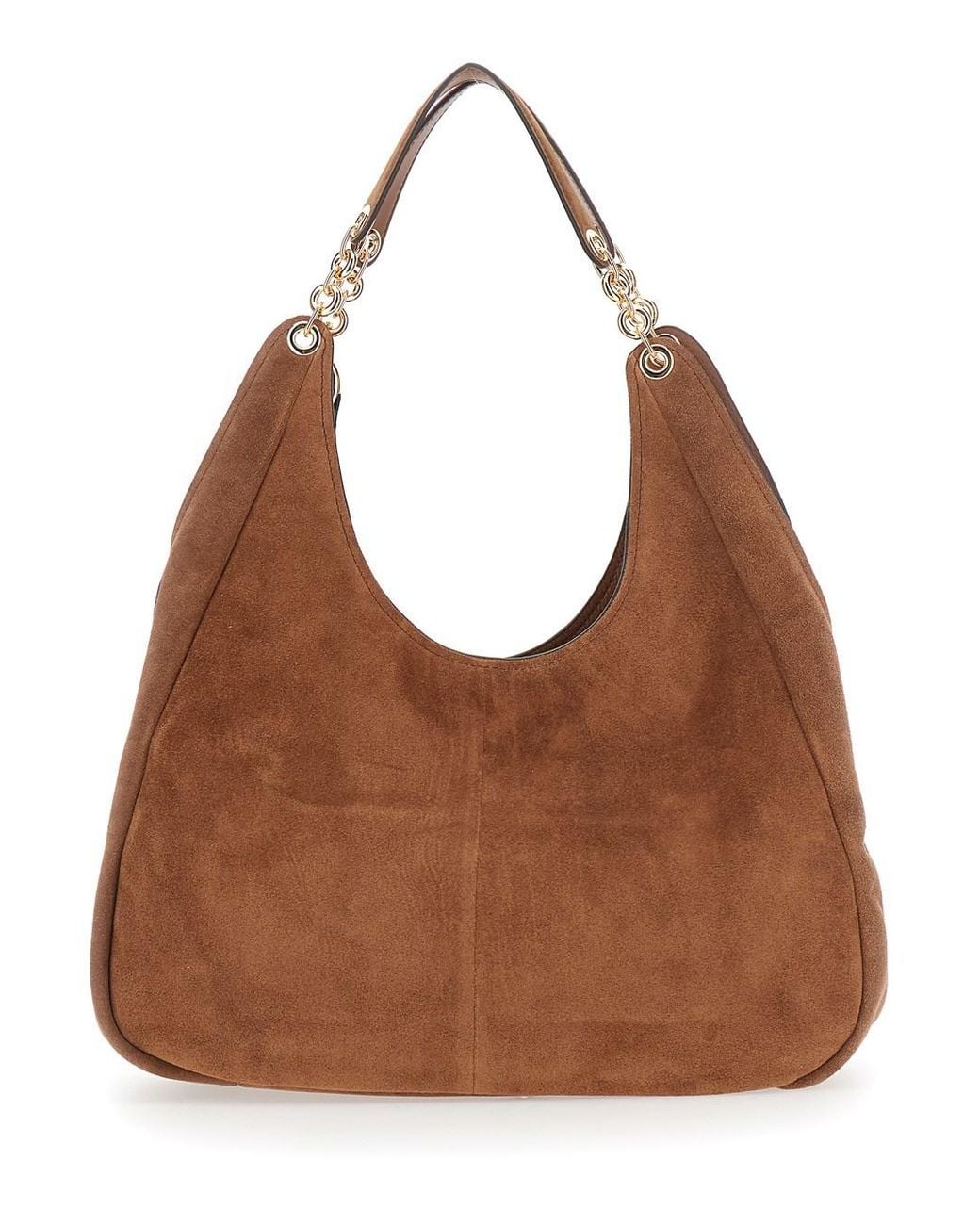 MICHAEL Michael Kors Brown 'Ellie' Shoulder Bag With Two Chain Handles