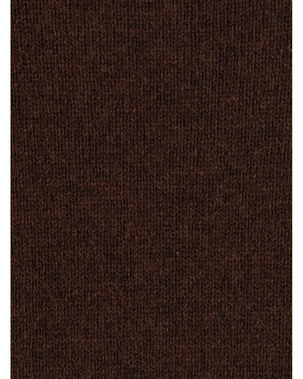 Sebago Brown Crew Neck Sweater With Ribbed Trims for men