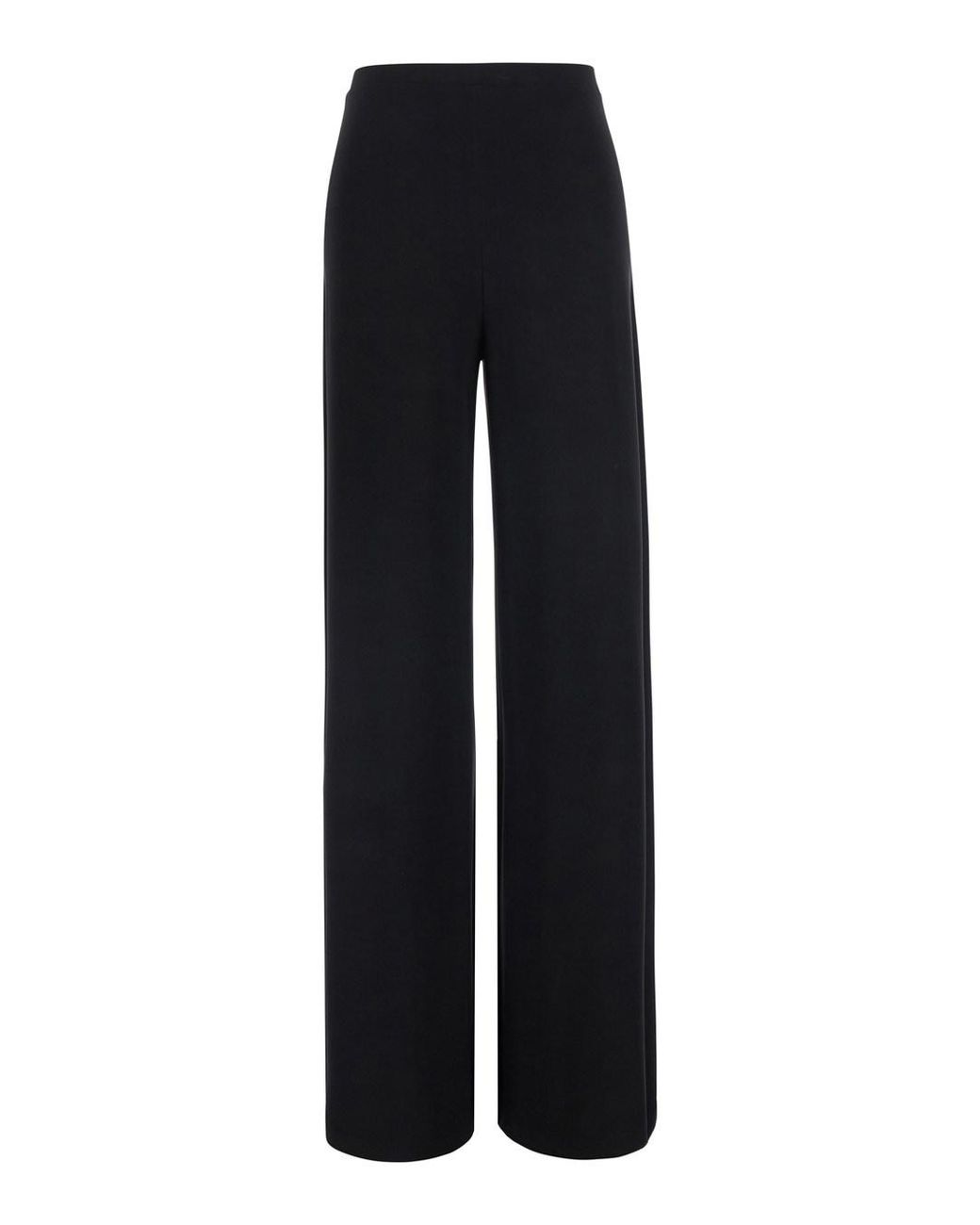 Norma Kamali Black Trousers Bias Tech Fabric Polyester