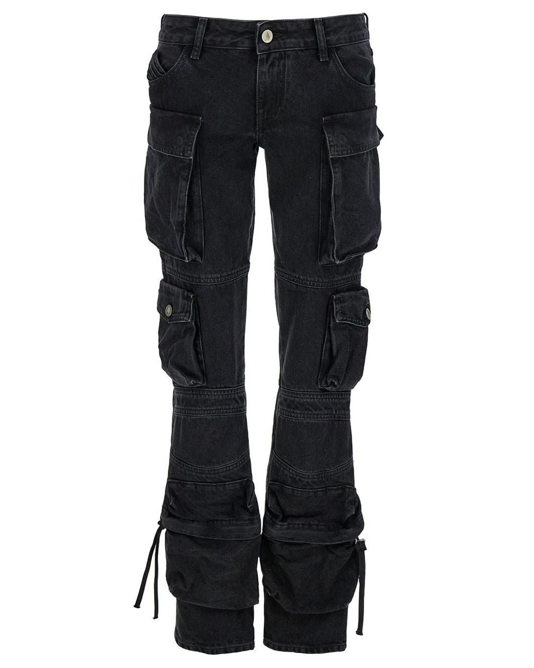 The Attico Black "Essie" Cargo Jeans