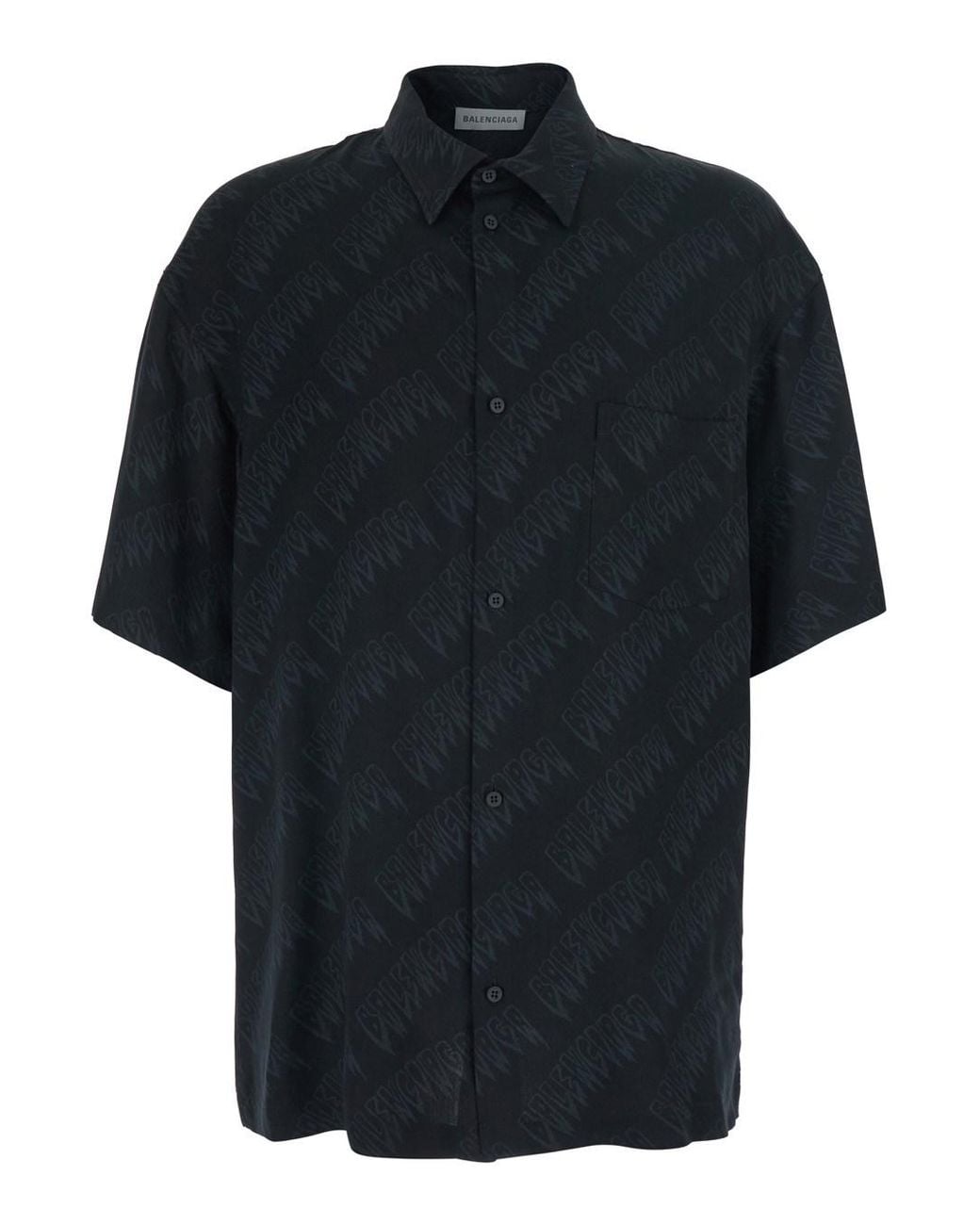 Balenciaga Black Shirt Creeper Viscose for men