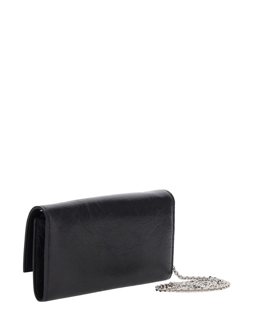 Fendi Black Crossbody Bag With Chain Strap And Ff Plate On The Front I