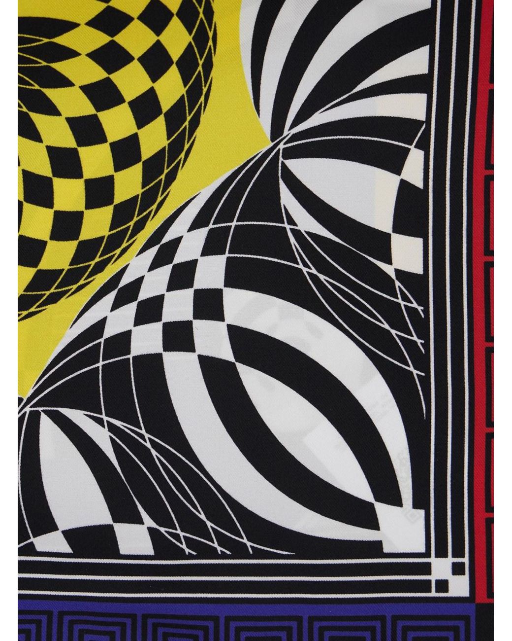 Versace Multicolor Silk Scarf With Theater Print