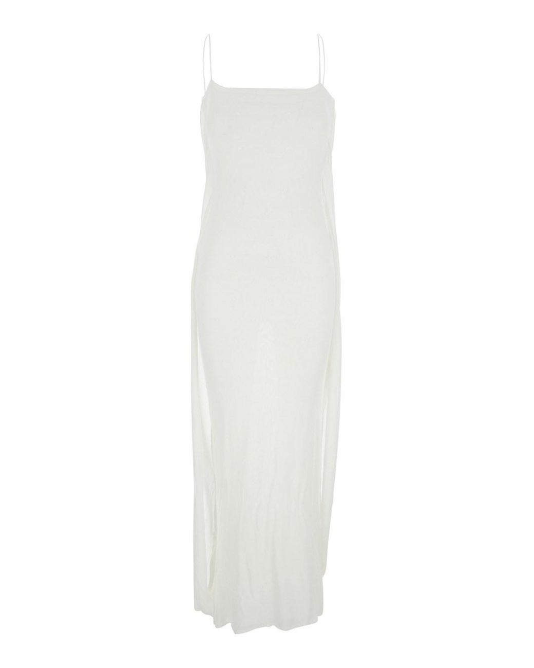 Jacquemus White Dress With Straight Neckline