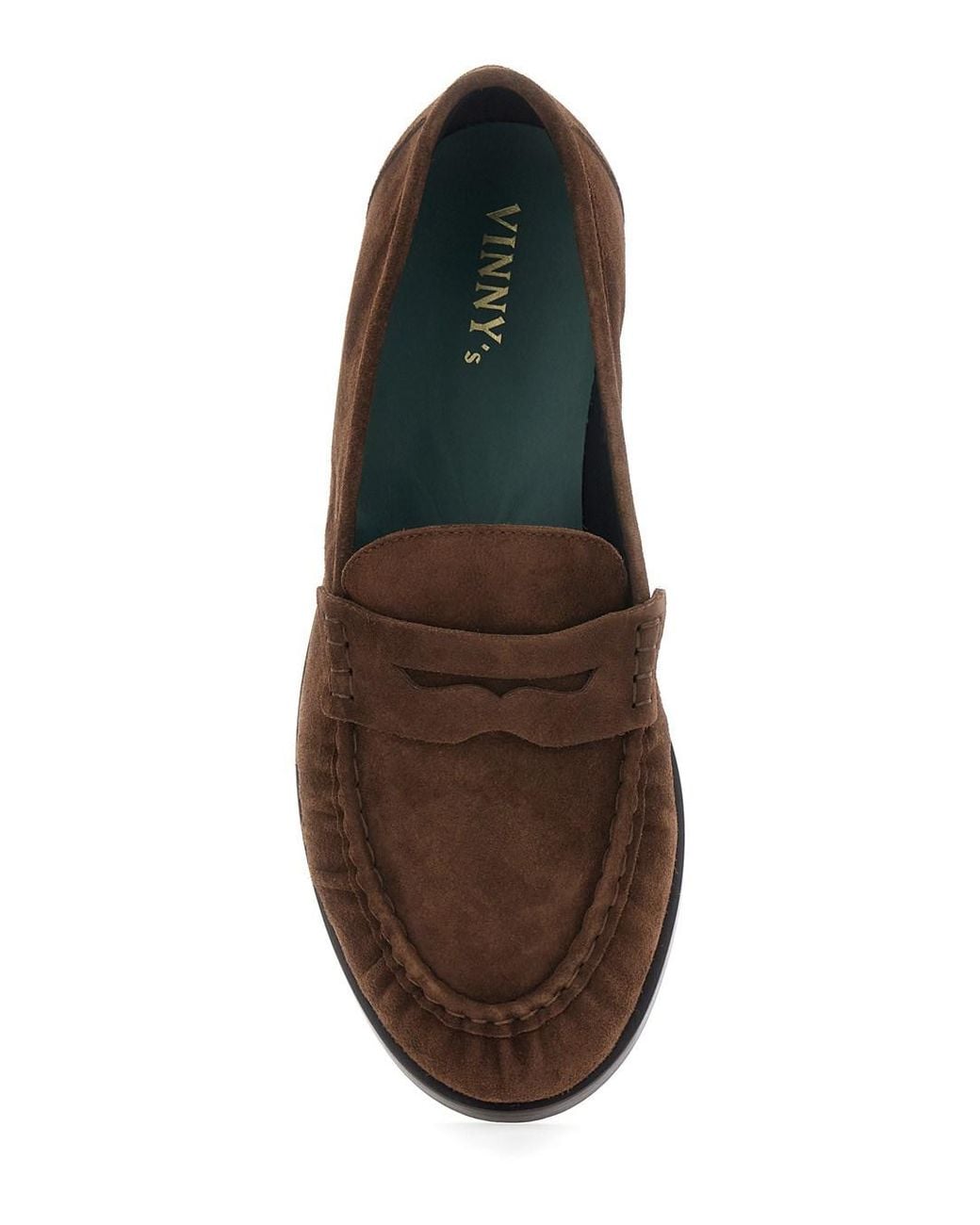 VINNY'S Brown Loafers With Almond Toe And Low Heel for men