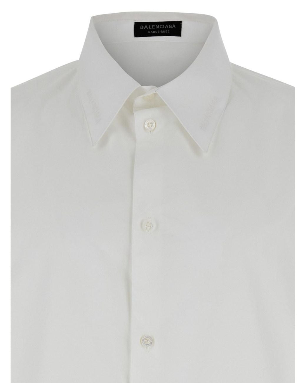 Balenciaga White Shirt With Pointed Collar for men