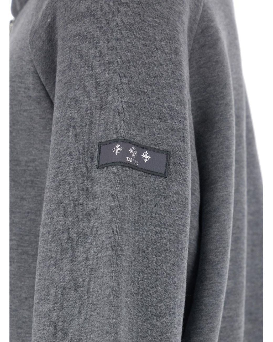 Tatras Gray 'Baccaro' Sweatshirt With Hood And Logo Patch On The Sleev for men