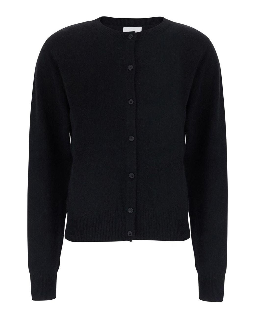 SOLOCASCMIR Black High-Neck Long-Sleeve Top