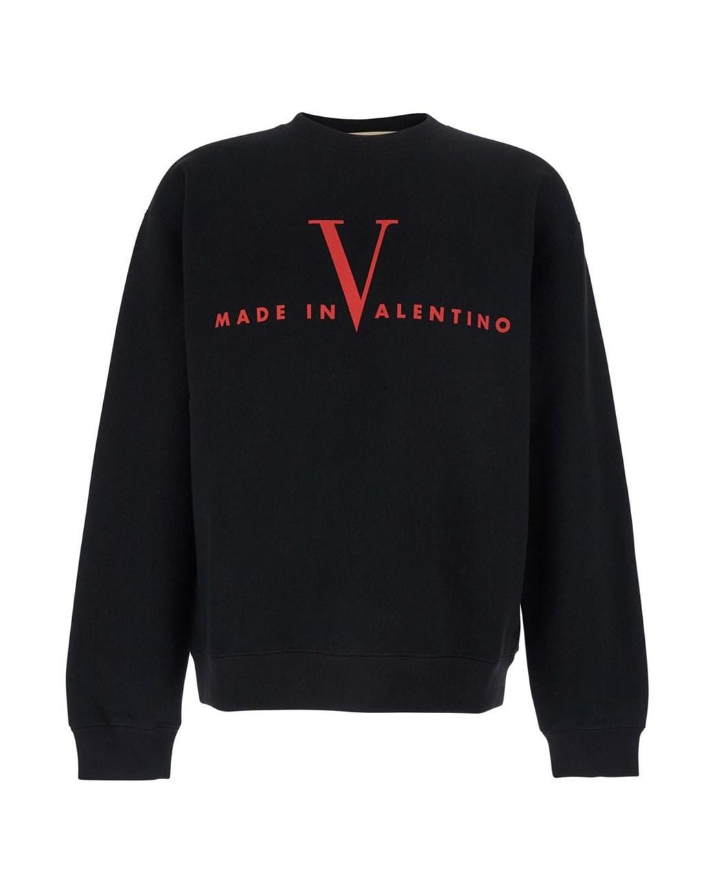 Valentino Blue Sweatshirt With Logo Print On The Front And Dropped Shoulder for men