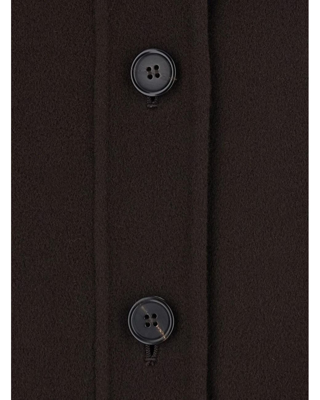 Max Mara Black 'Chloe' Jacket With Shirt Collar And Front Fastening
