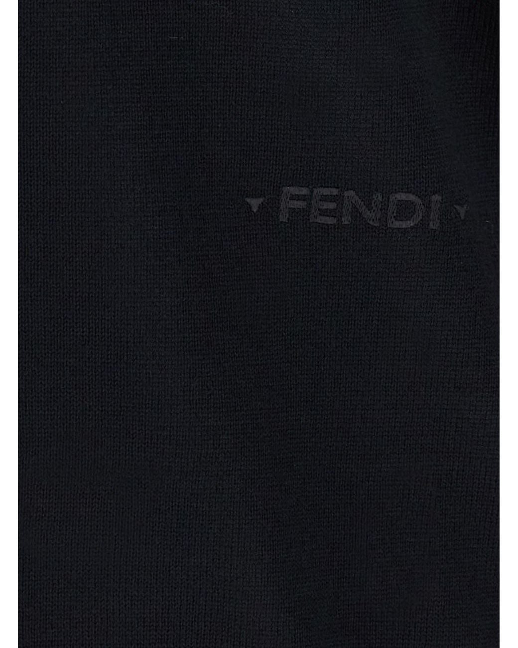 Fendi Blue Look 26 Wool Girocollo for men