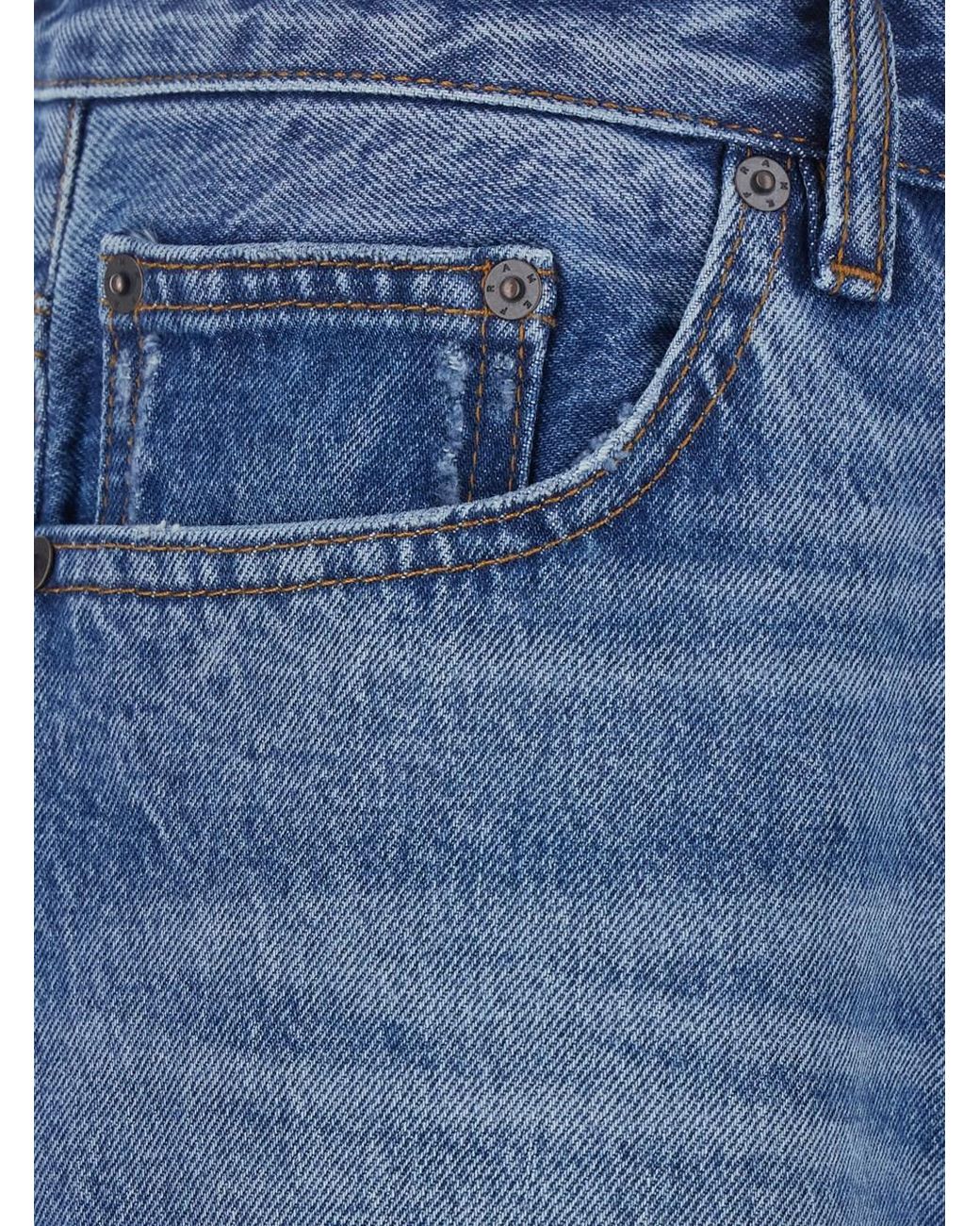 FRAME Blue Jeans With Faded Design And Wide Leg for men