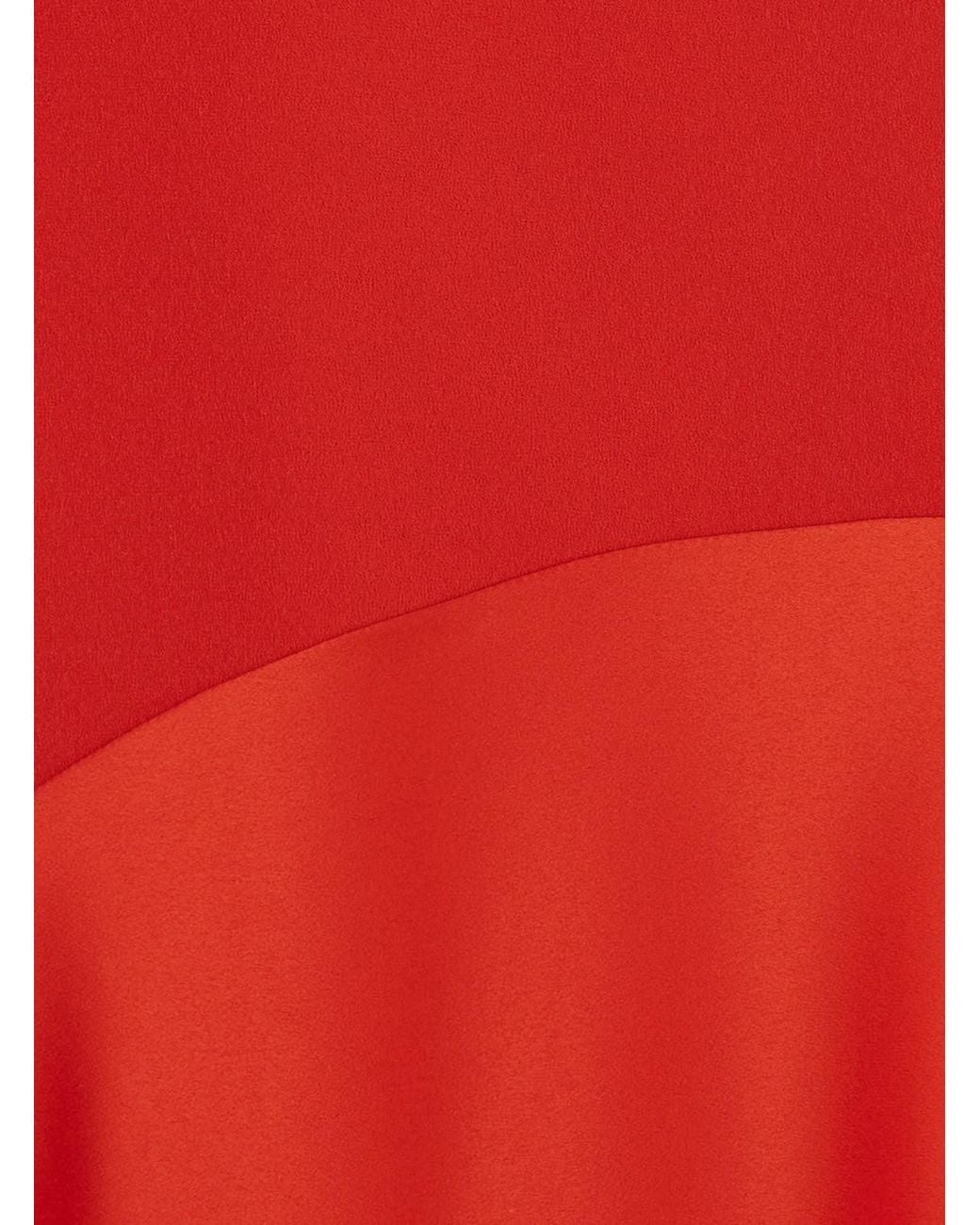 Solace London Red Edison Midi Dress With Essential Line Detail
