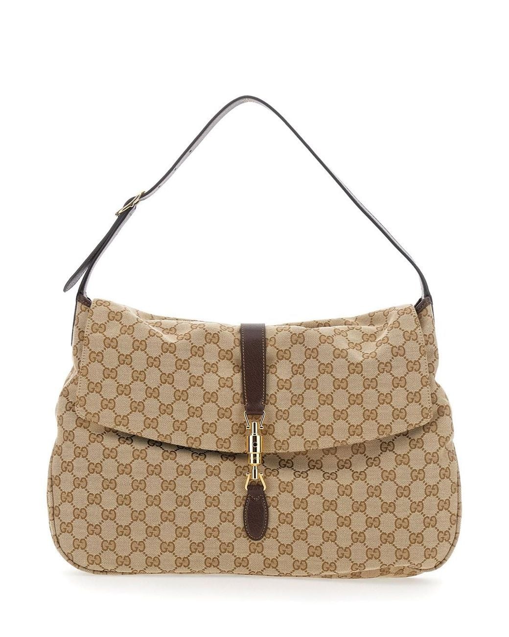 Gucci Natural 'Jackey Flap' Shoulder Bag With Adjustable Shoulder Strap for men