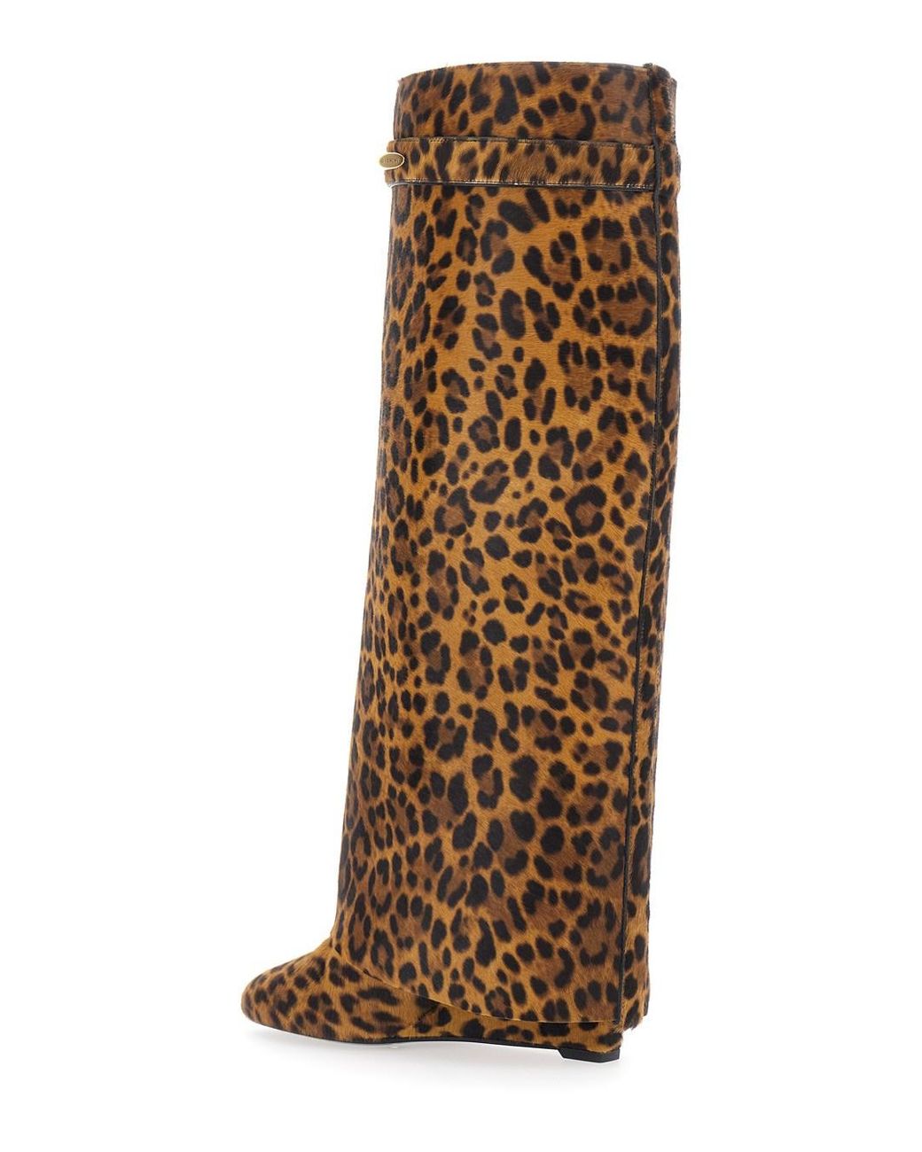 Givenchy Natural Givenchy Leopard-Print Calf Leather Boot