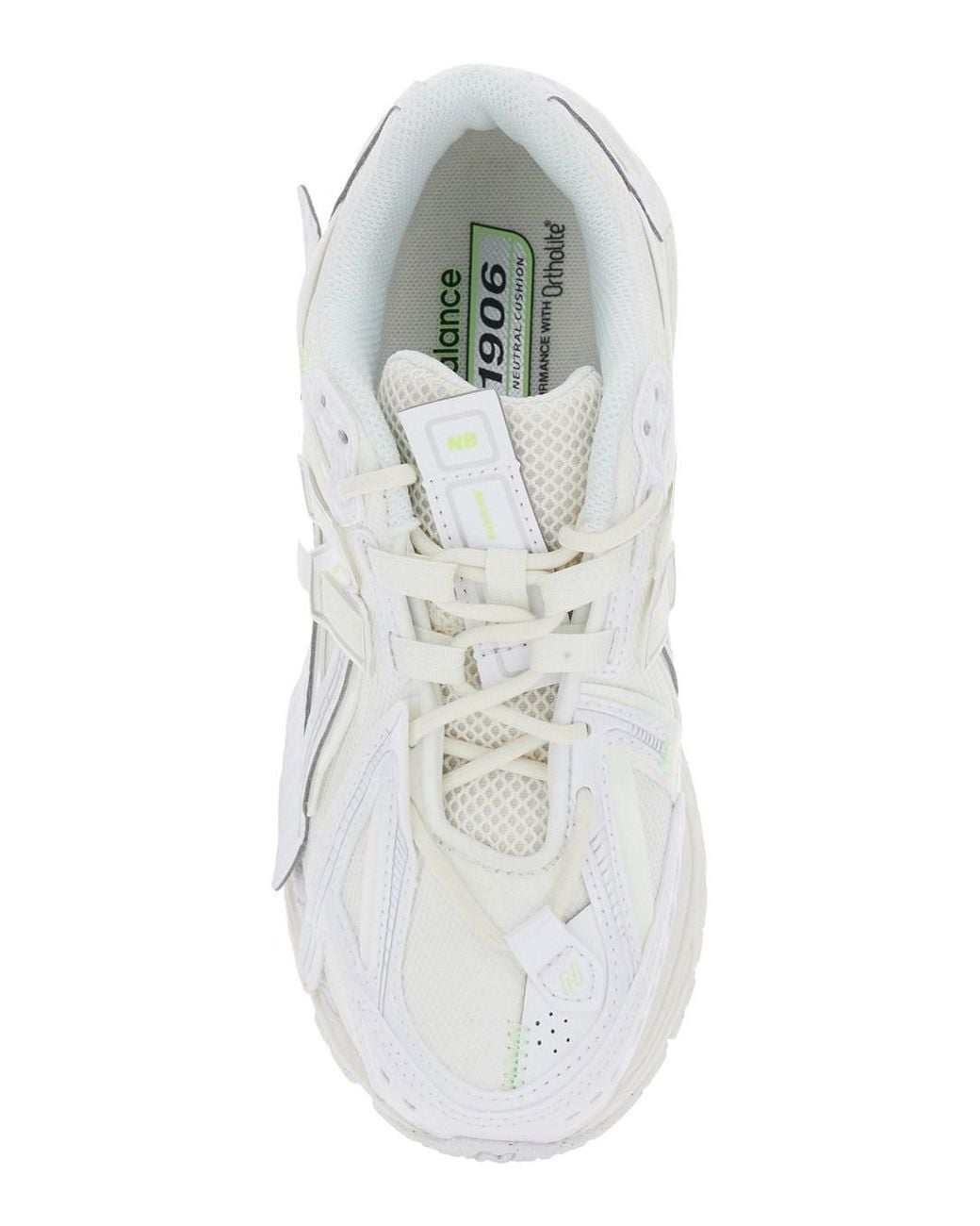 New Balance White Sneaker With Mesh Design