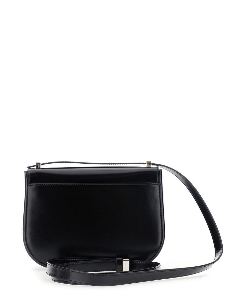 Ferragamo Black Crossbody Bag Gancini Leather Calf Shoulder