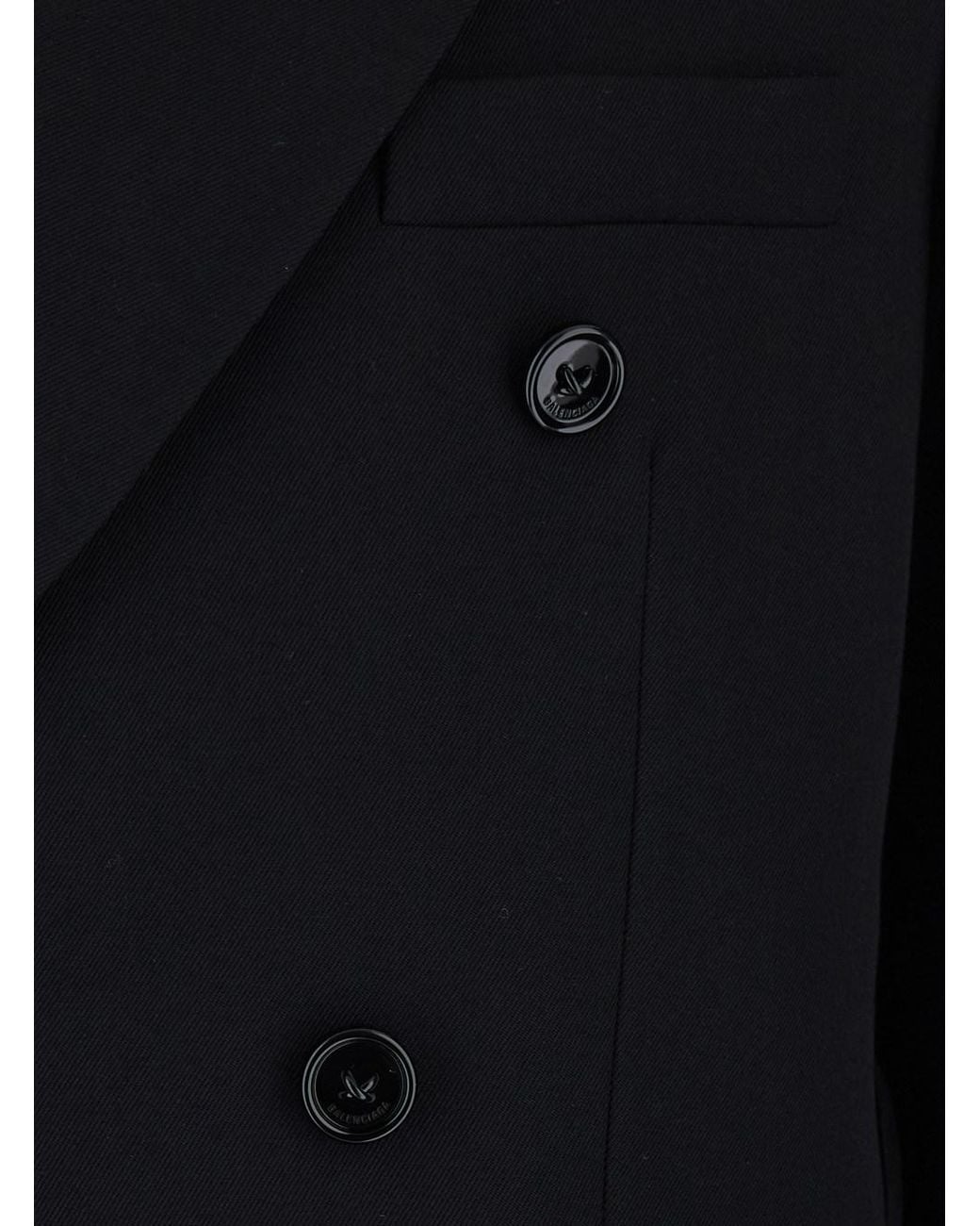 Balenciaga Blue Double-Breasted Wool Jacket, Blazers for men