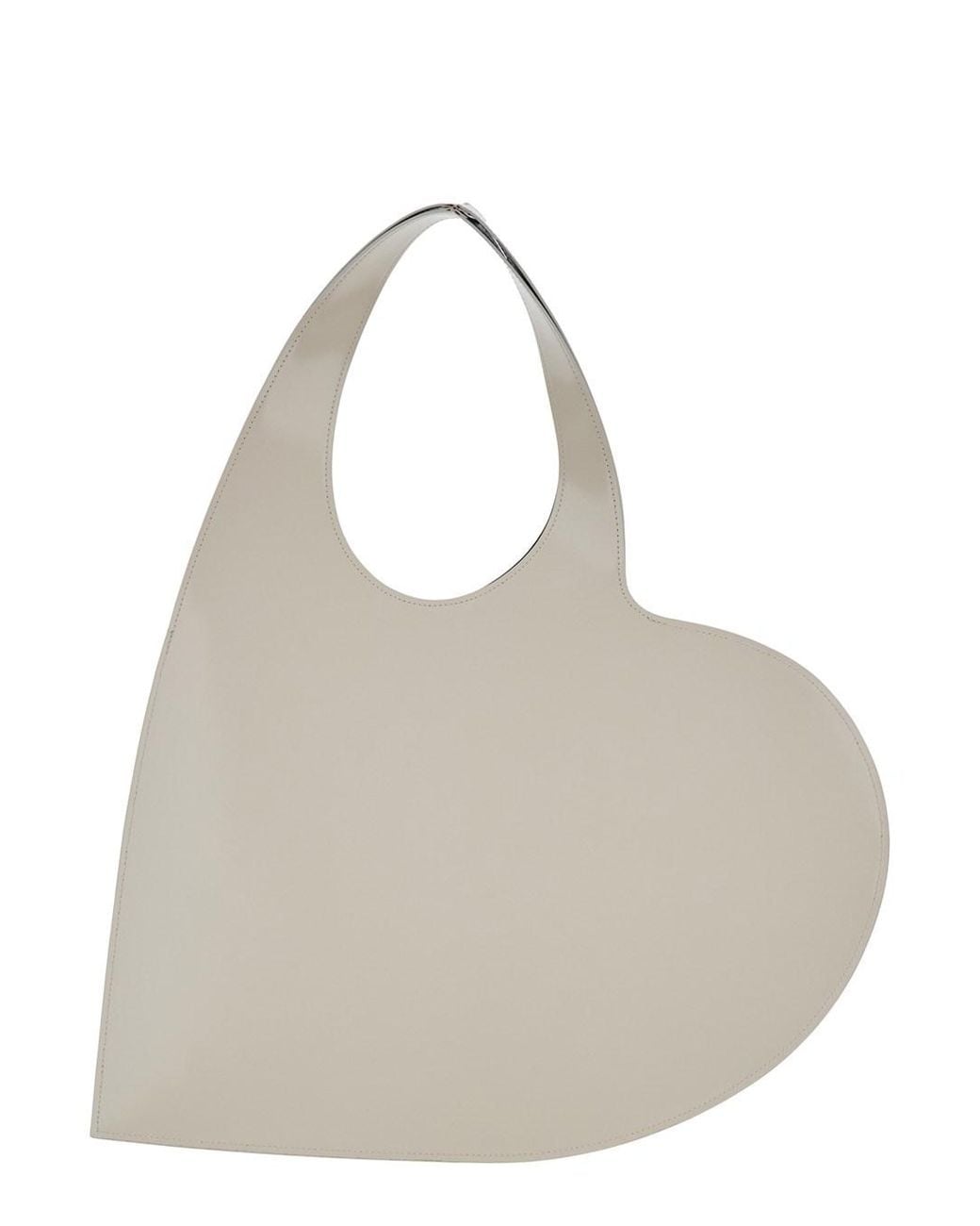 Coperni Natural 'Heart' Shoulder Bag With Logo Print