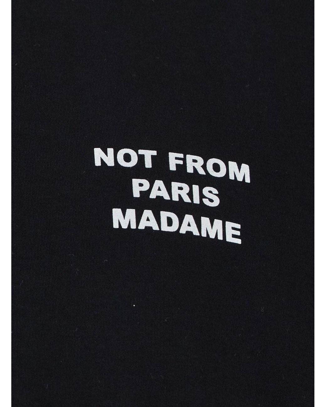 Drole de Monsieur Black 'Not From Paris Madame' T-Shirt With Contrasti for men