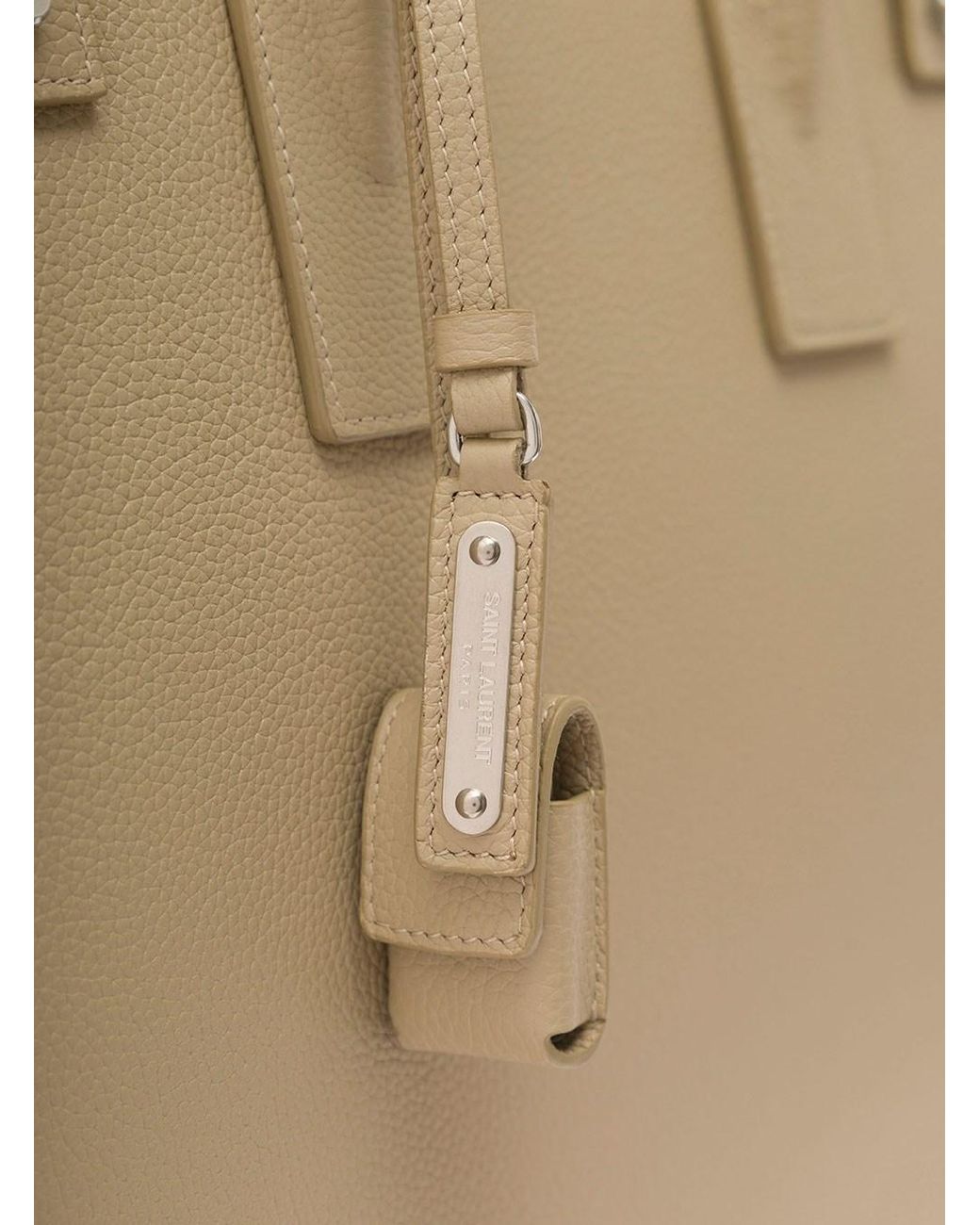 Saint Laurent Natural 'Sac De Jour' Tote Bag With Embossed Logo for men