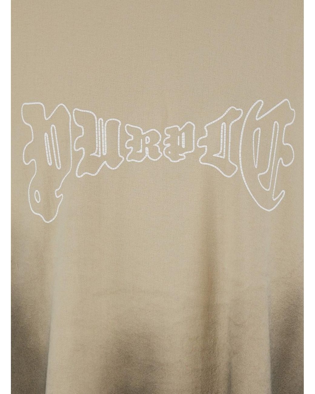 Purple Brand White Crewneck T-Shirt With Logo Print On The Front And F for men