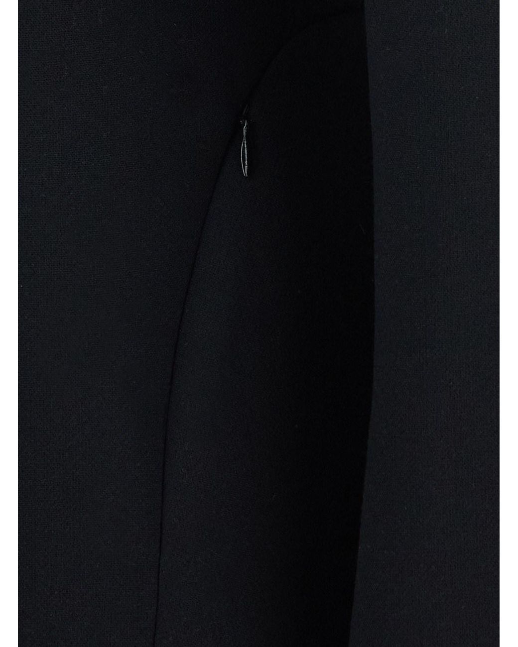Alaïa Black Coat With Lapel Collar, Featuring Long Sleeves And Front Button