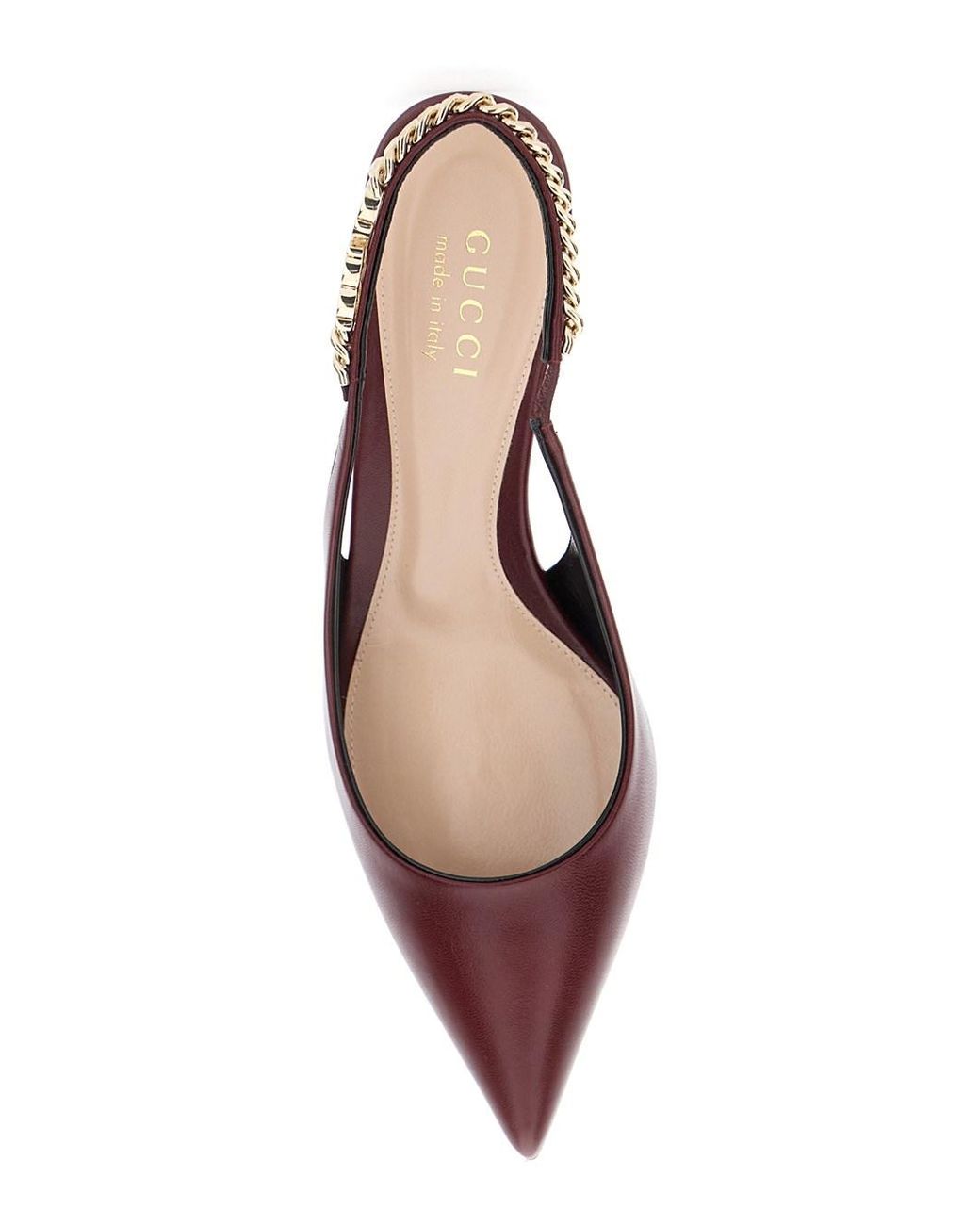 Gucci Brown Signoria Leather Slingback Pump