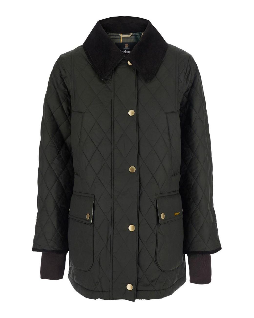 Barbour Black Quilted Jacket Modern Beadnell Tech Fabric Coat