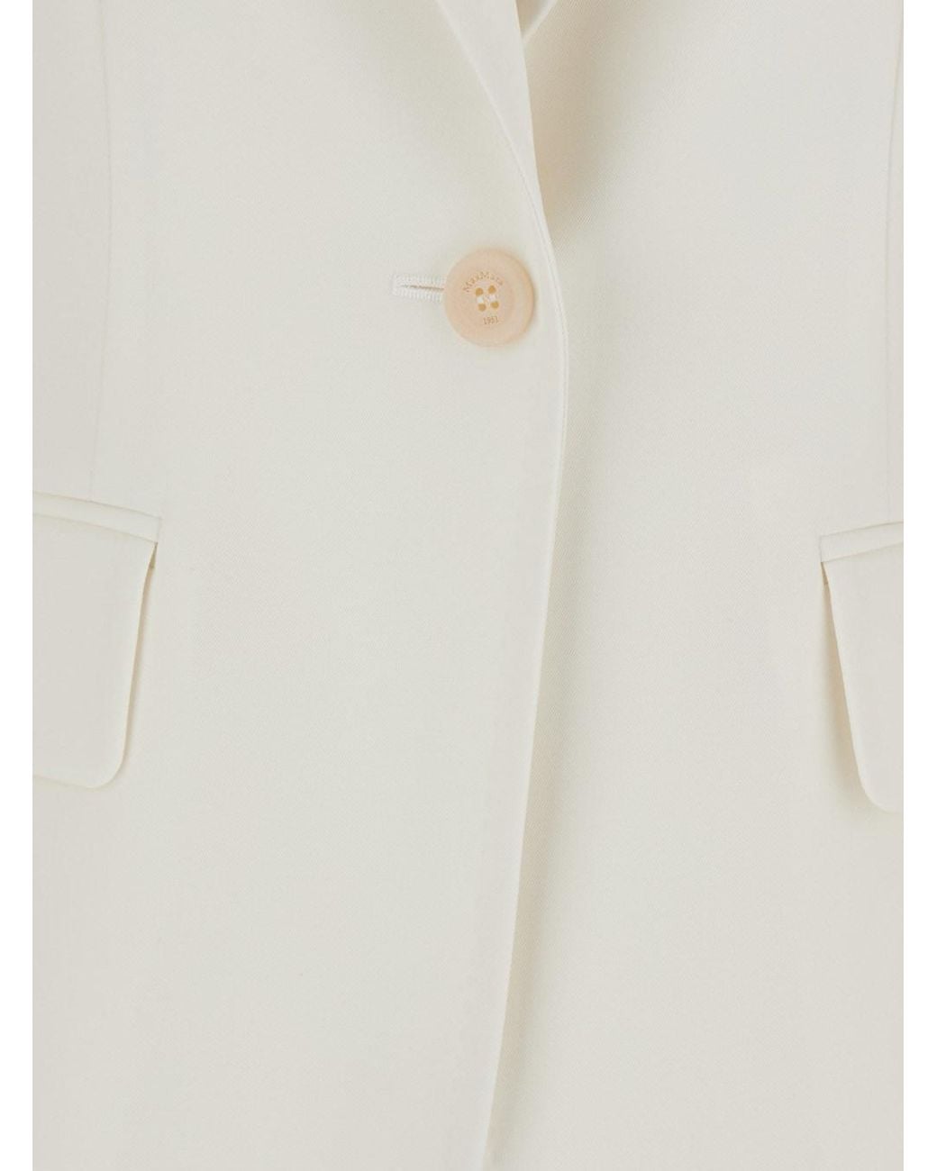 Giacca 'Palchi' Con Revers Classici di Max Mara in White