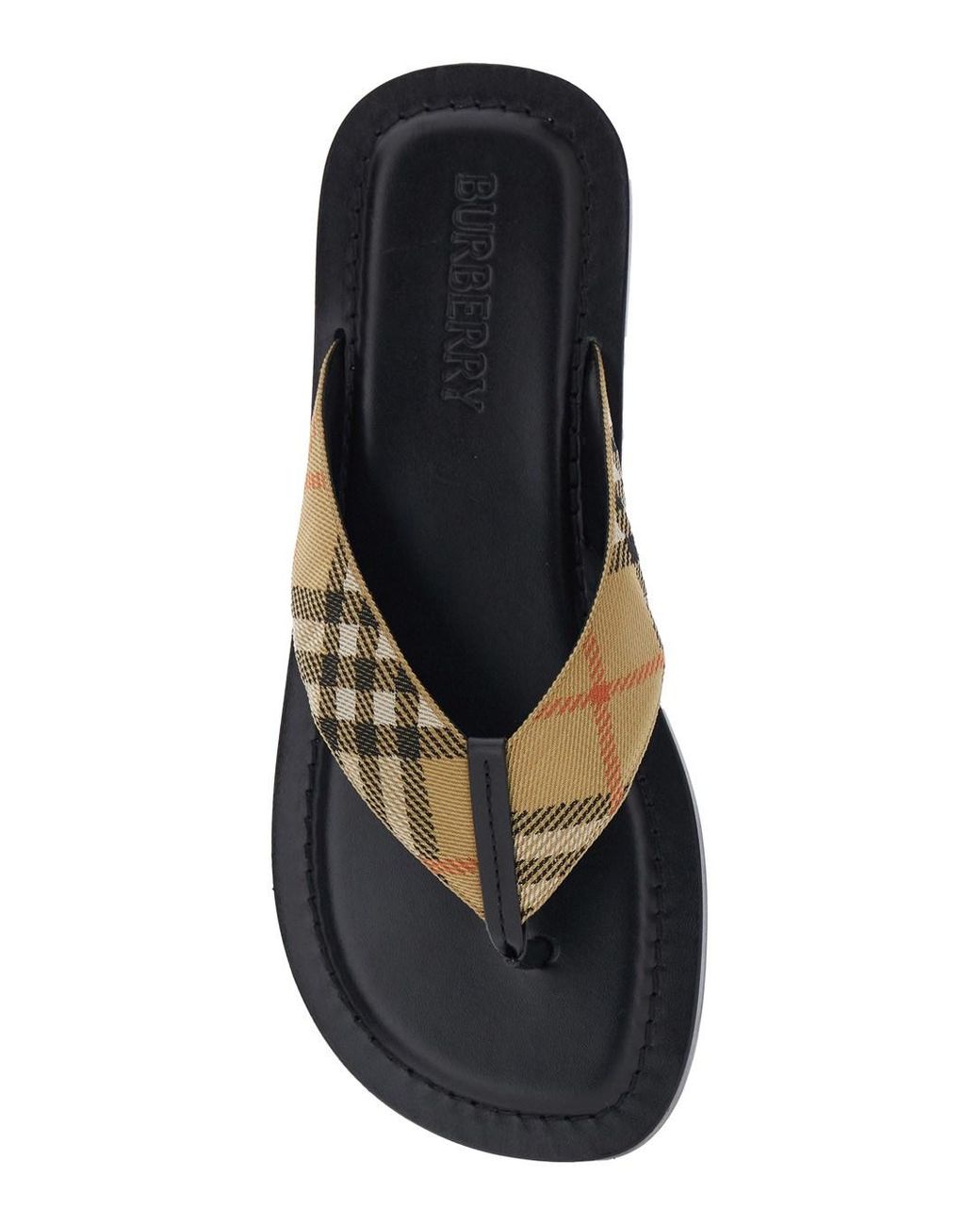 Burberry Natural Flip-Flops Tech Fabric Polyamide Shoe for men