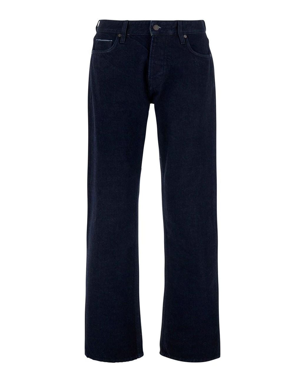 Emporio Armani Blue Denim Jeans With Back Logo Patch for men