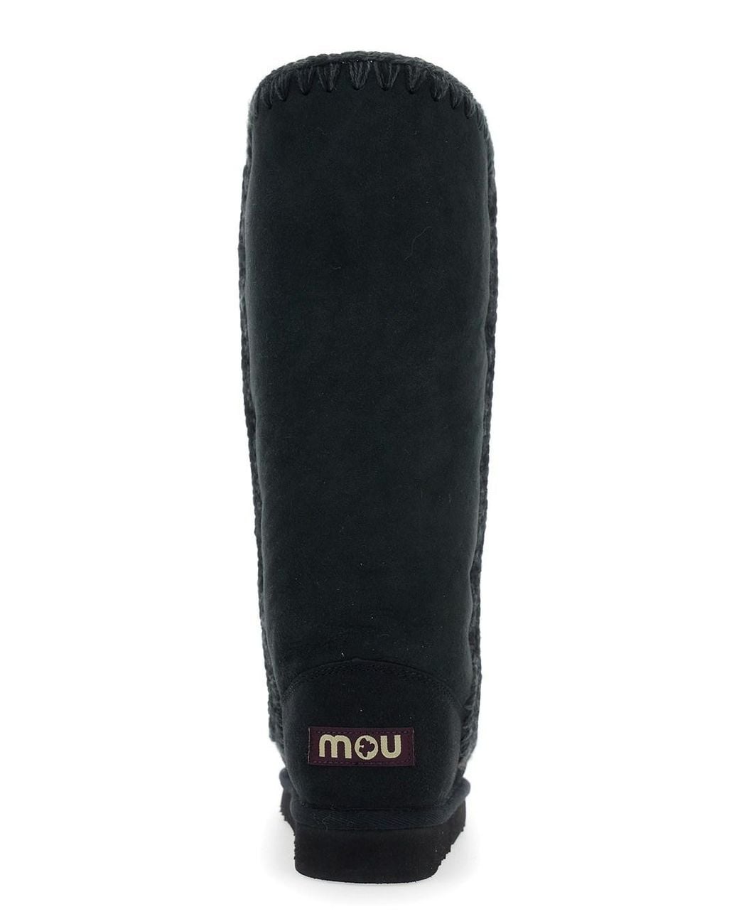 Stivali 'Eskimo' Con Con Effetto Intrecciato E Patch Logo Sul Retr di Mou in Black