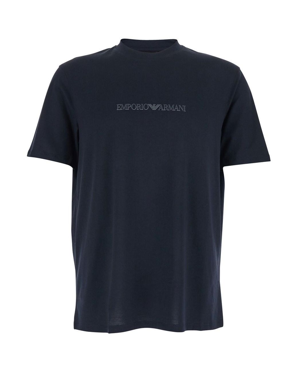 Emporio Armani Blue T-Shirt Crew Neck for men