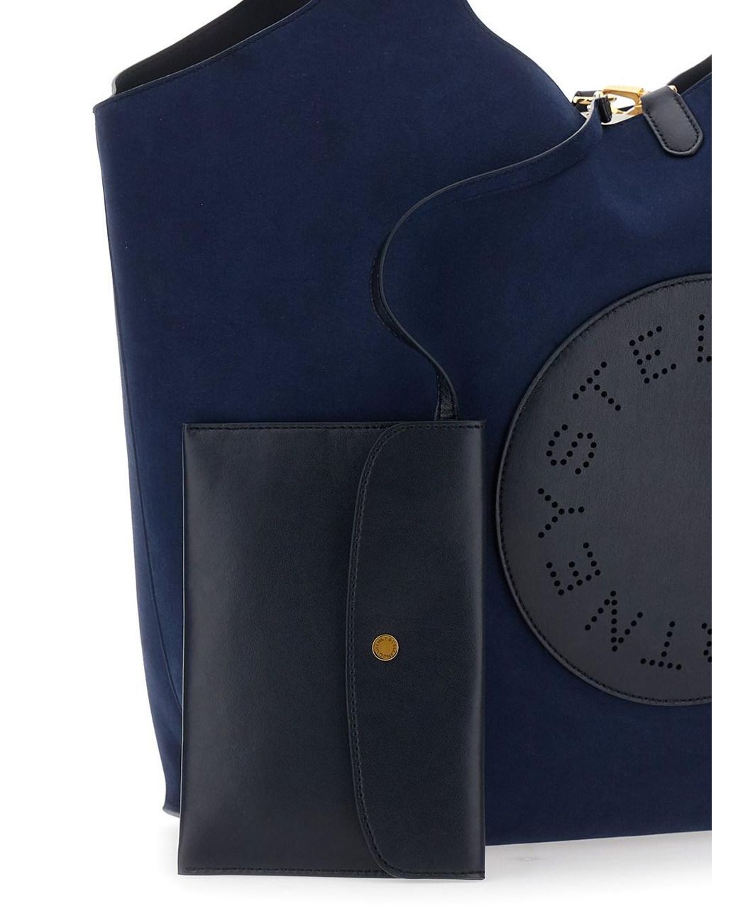 Stella McCartney Blue Stella Mccartney Circular Logo Reversible Tote Bag
