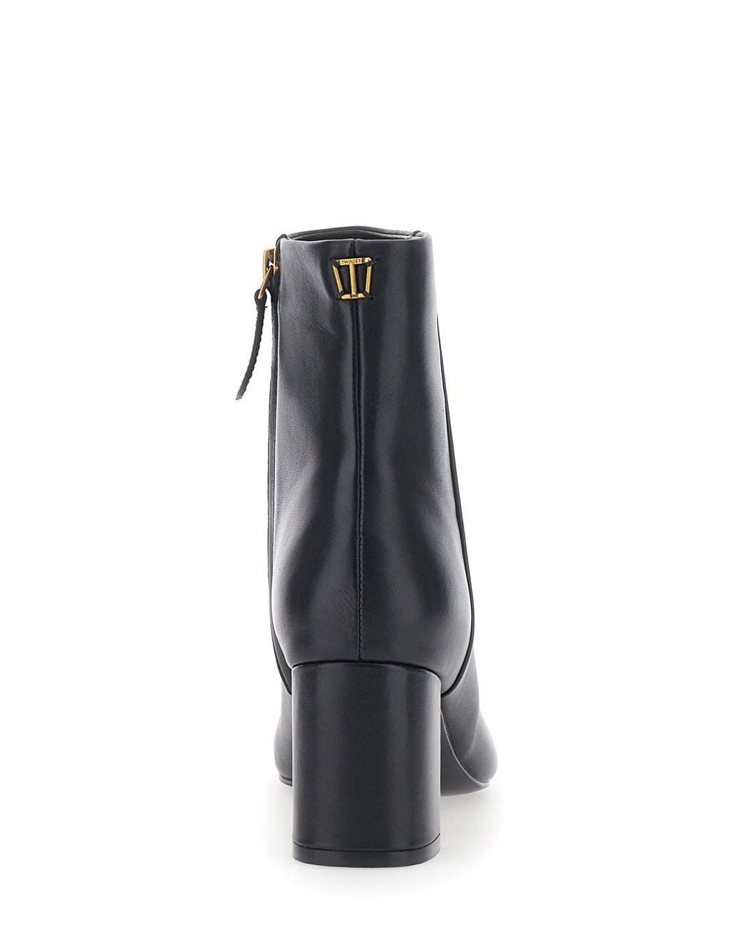 Twinset Black Fabric Ankle Boots For