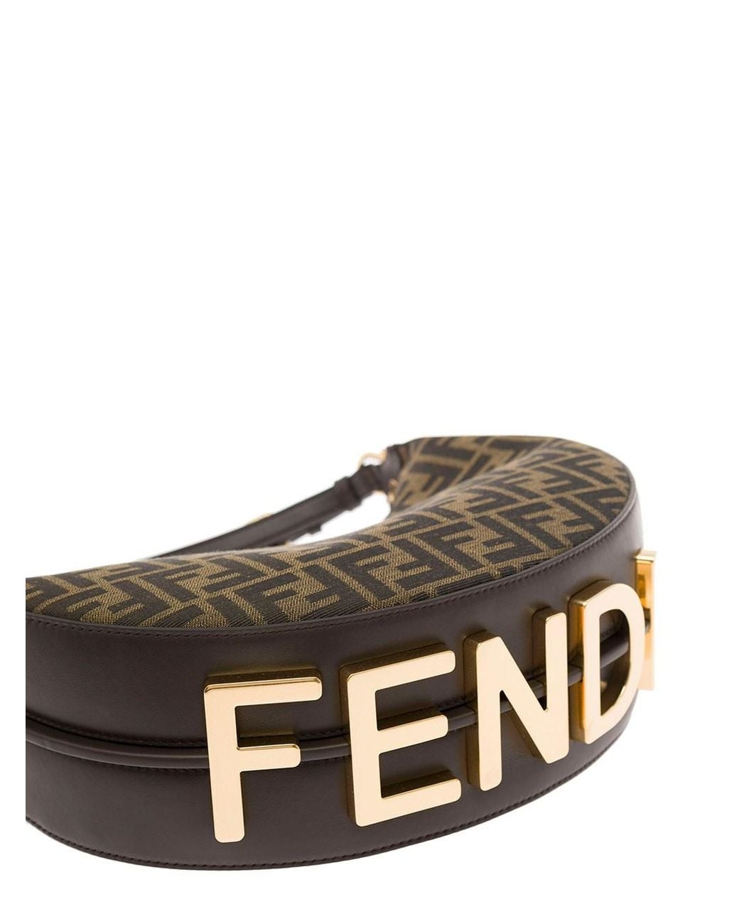 Fendi Brown 'Graphy Small' Handbag With Ff Motif