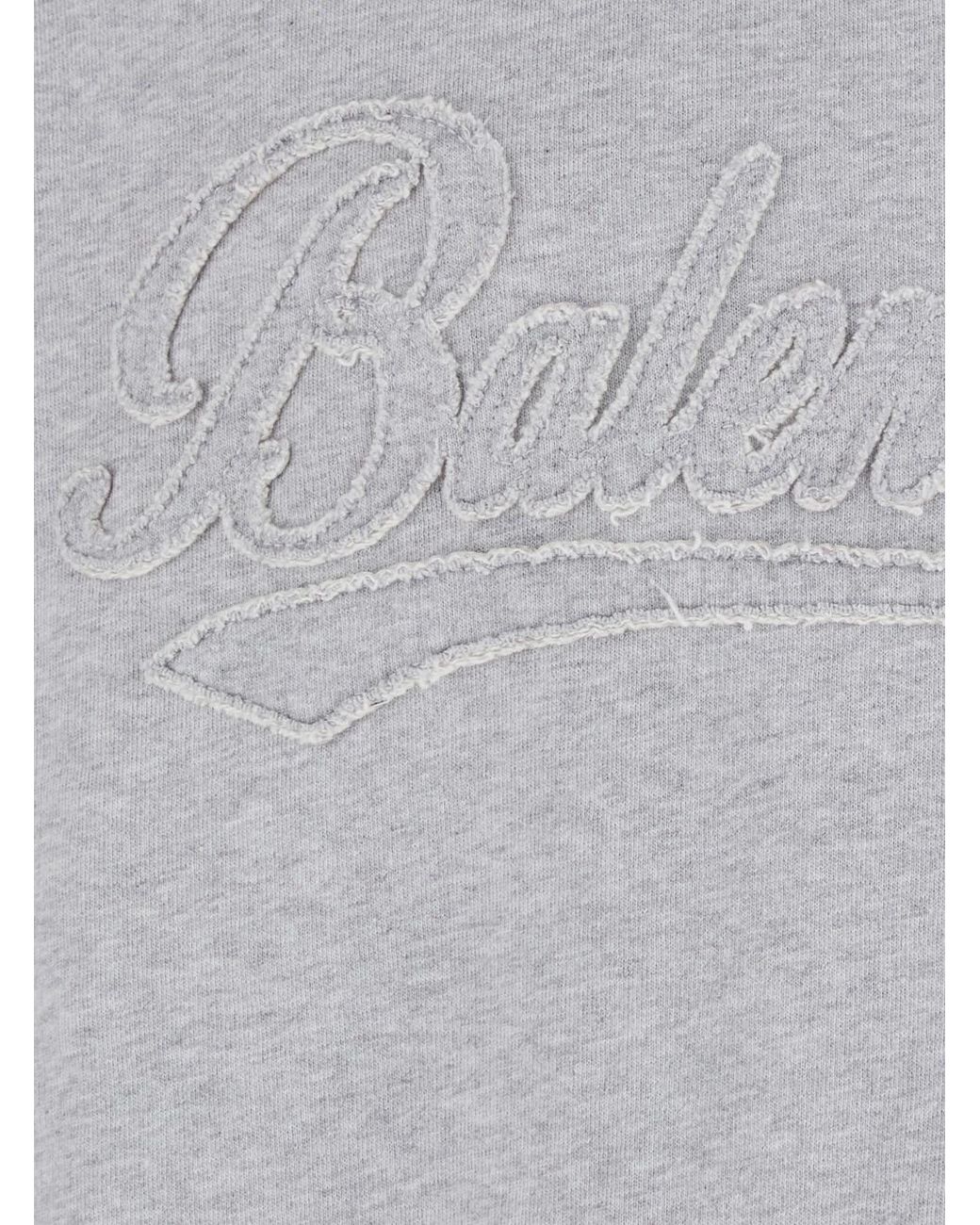 Balenciaga Gray Hoodie Cotton Blend Sweatshirts for men