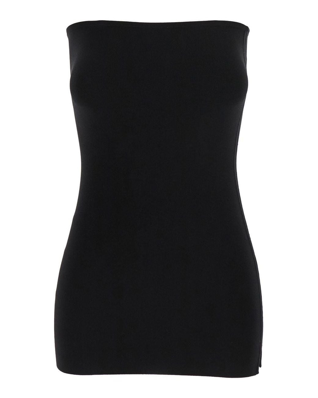 Totême Black Off-Shoulder Fitted Top