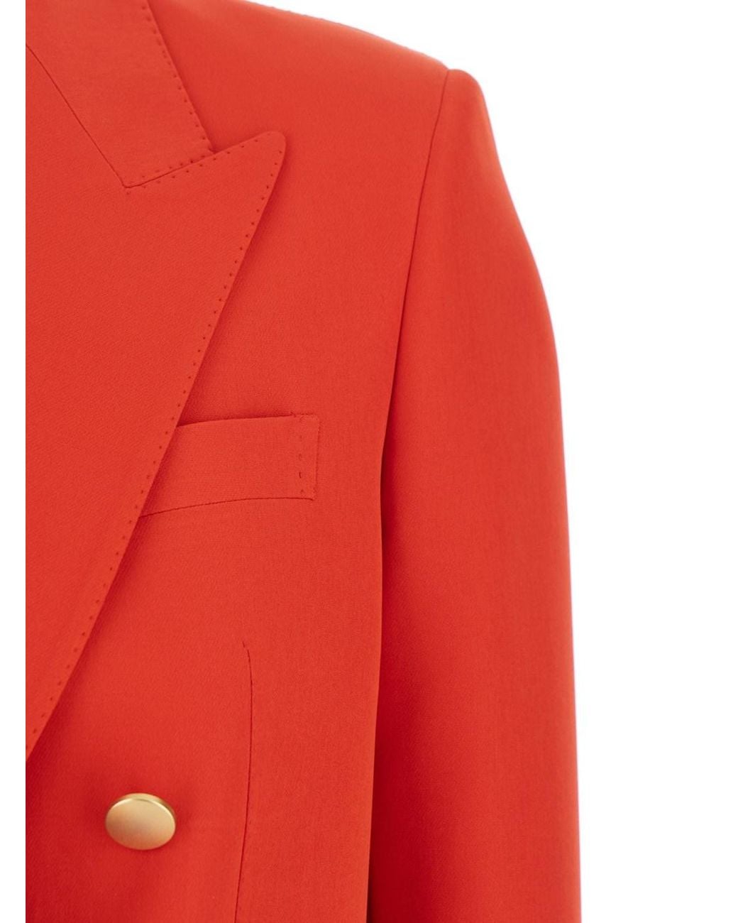 Giacca Doppiopetto Con Revers Classici di Tagliatore in Red