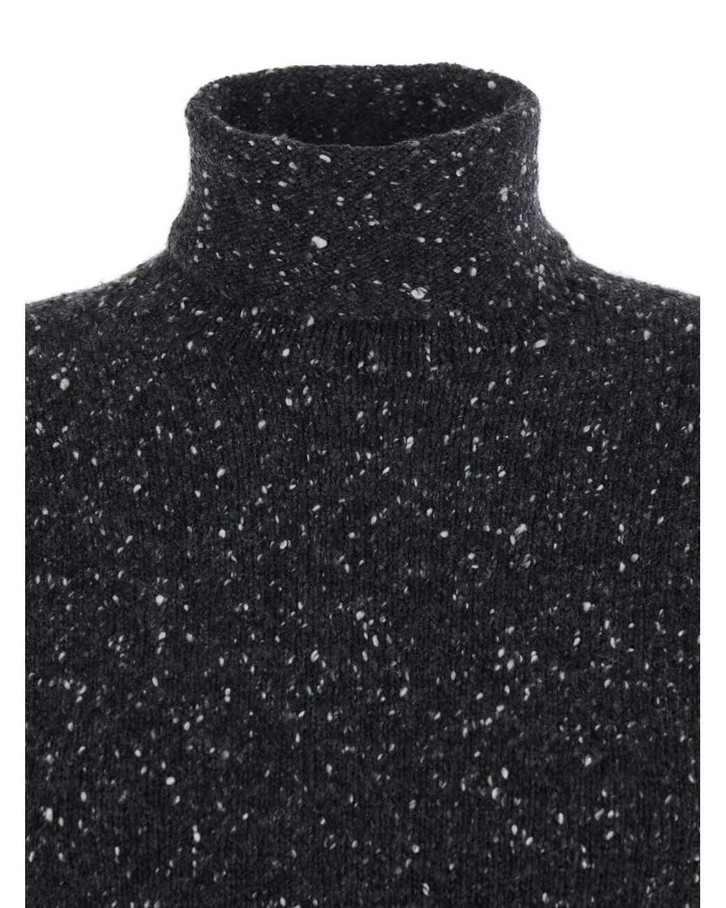 The Row Black 'Melani' Turtleneck Long Dress With Long Sleeves
