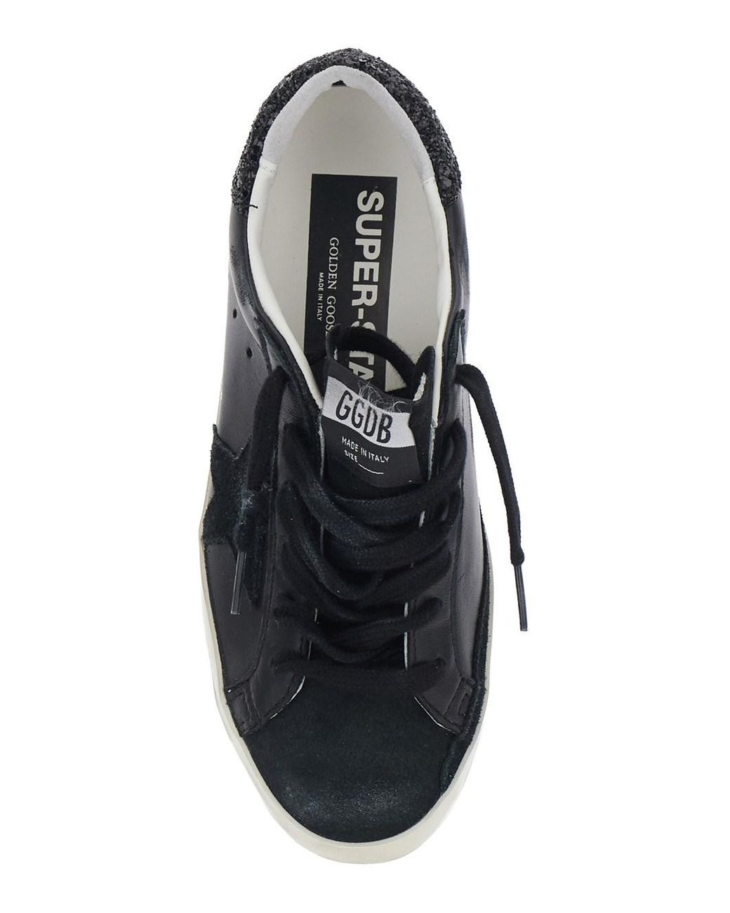 Golden Goose Deluxe Brand Black Sneakers Superstar Leather-Suede Trainers