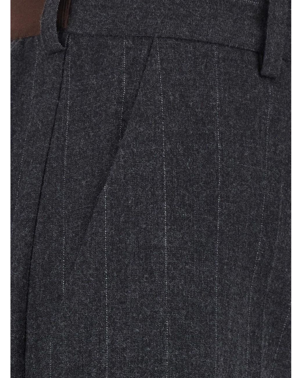 Jucca Blue Pants With Striped Motif