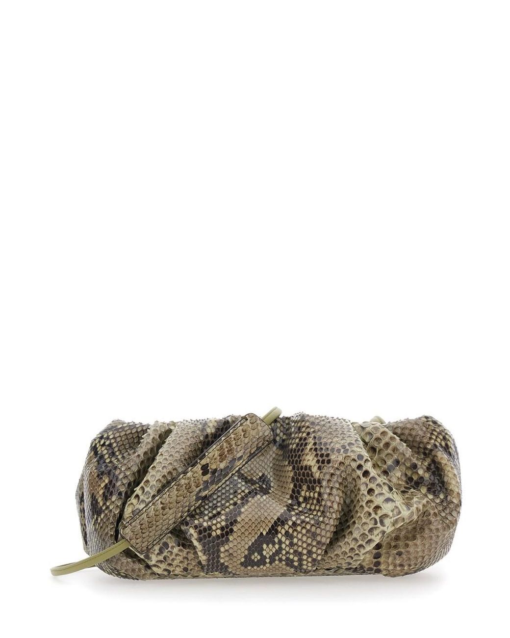 Biaggini Gray 'Pillow' Clutch With Shoulder Strap And Magnetic Cl