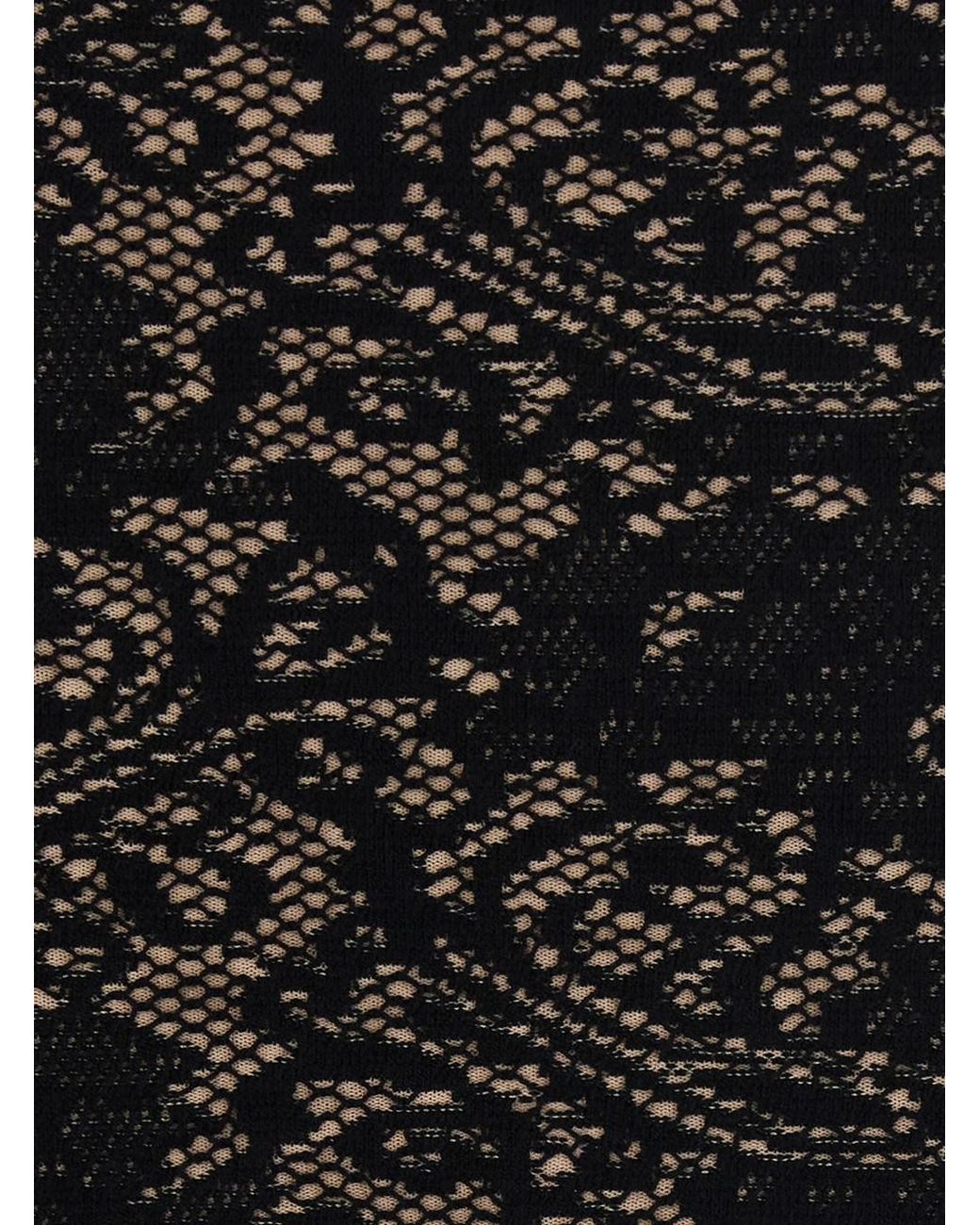 Elisabetta Franchi Black Lace Knit Skirt Viscose