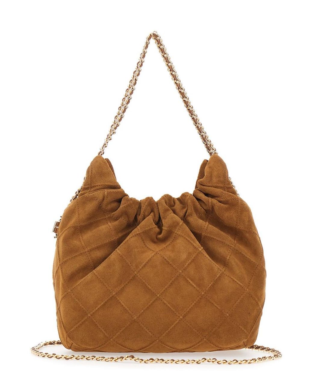 Borsa A Spalla 'Fleming Mini' Con Tracolla A Catena E Pende di Tory Burch in Brown